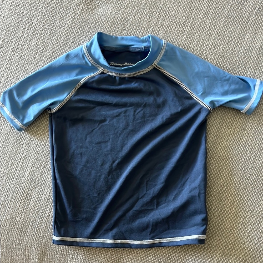 Tommy Bahama Blue Rashguard Swim Shirt, 18 months, Infant